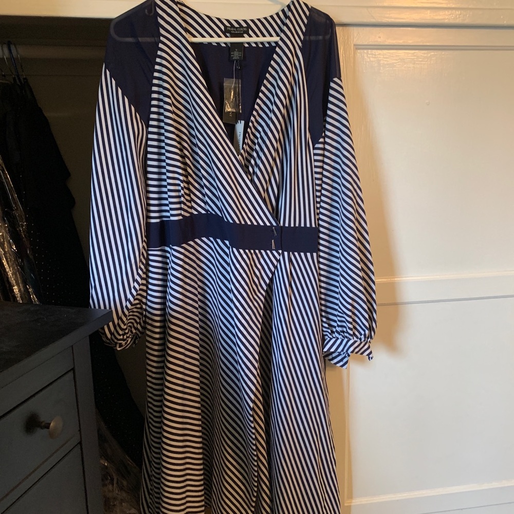 Dress, striped, Lane Bryant